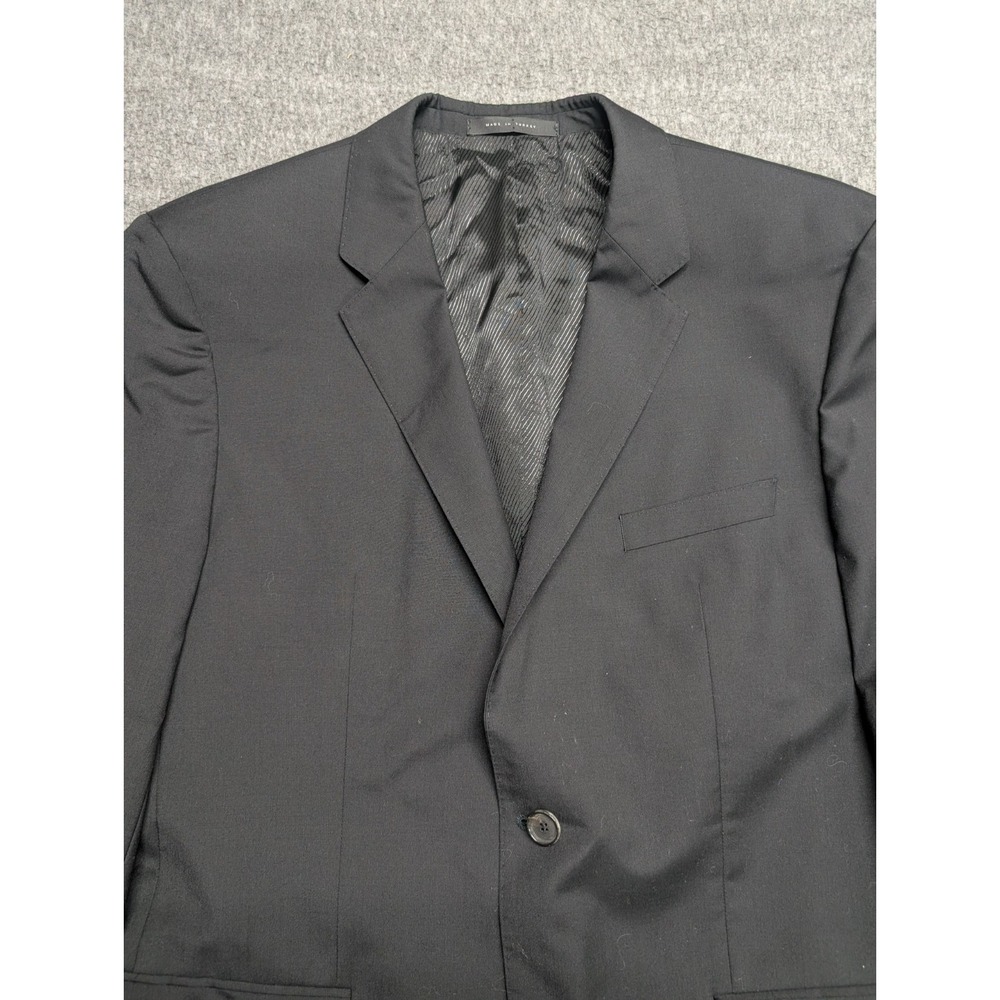 Hugo Boss Guabello Blazer Jacket Mens 42R Black Super 120s Wool Blend Sport Coat